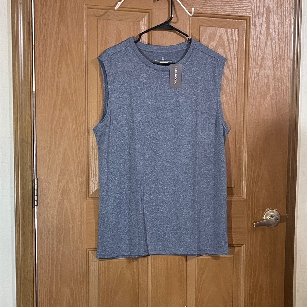 Casual Heather Blue Muscle Tee